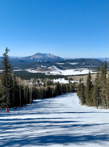 Clear blue sky over the Snowbowl