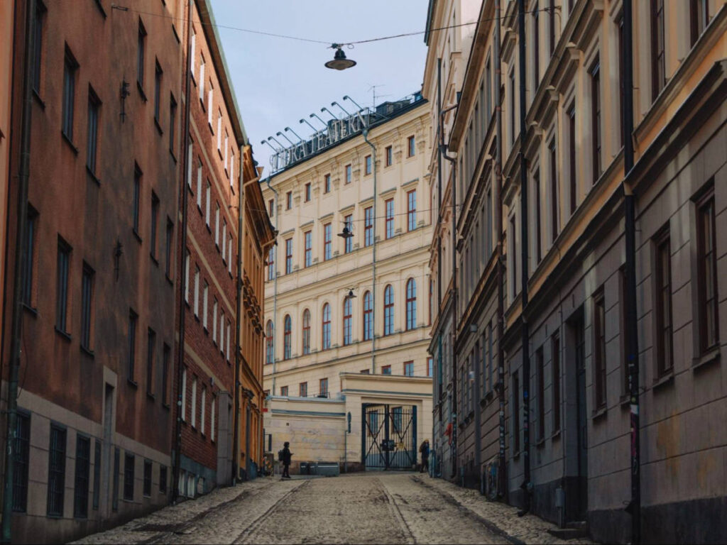 The Södra Teatern on top of the hilly road in Södermalm