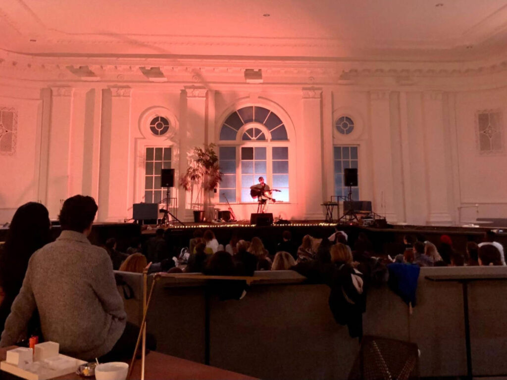 View from the inside of Sofar Sounds