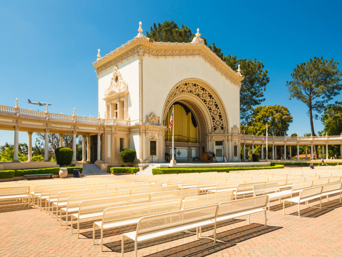 Scenic view of the Spreckels Organ Pavilion in Balboa Park