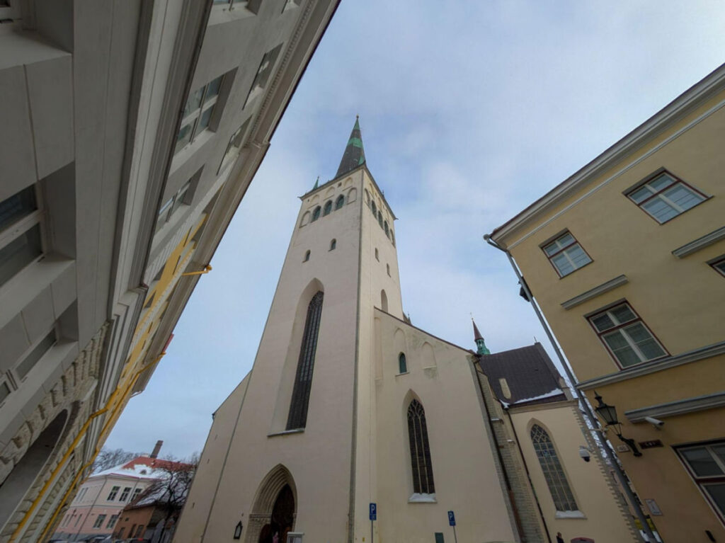View of the entrance to St Olaf's Church