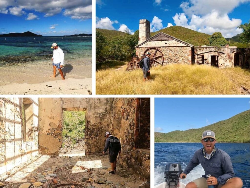 A photo collage of St. John, USVI writer