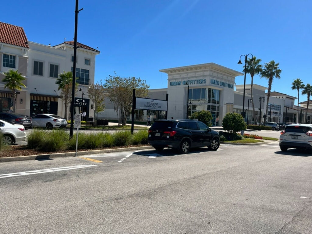 View of the street near St. Johns Town Center