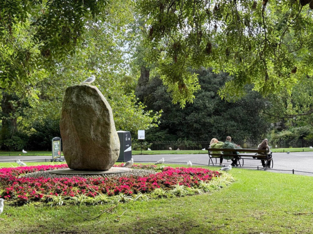 View at the St. Stephen’s Green during morning