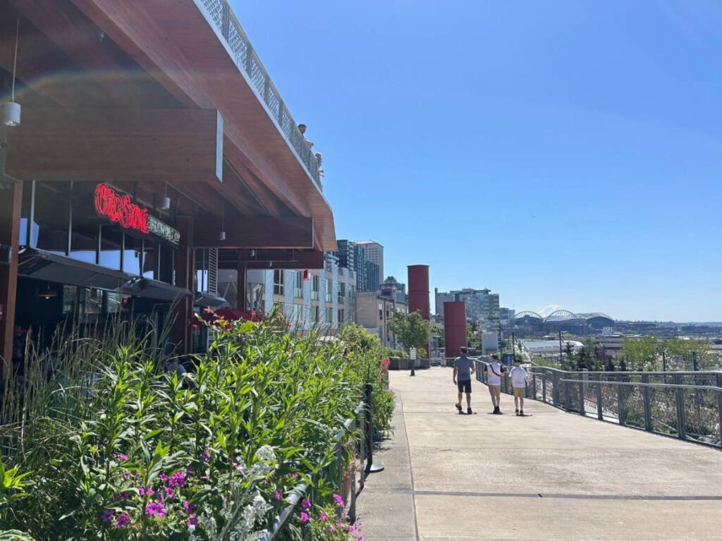 View while walking at the Pike Place Market