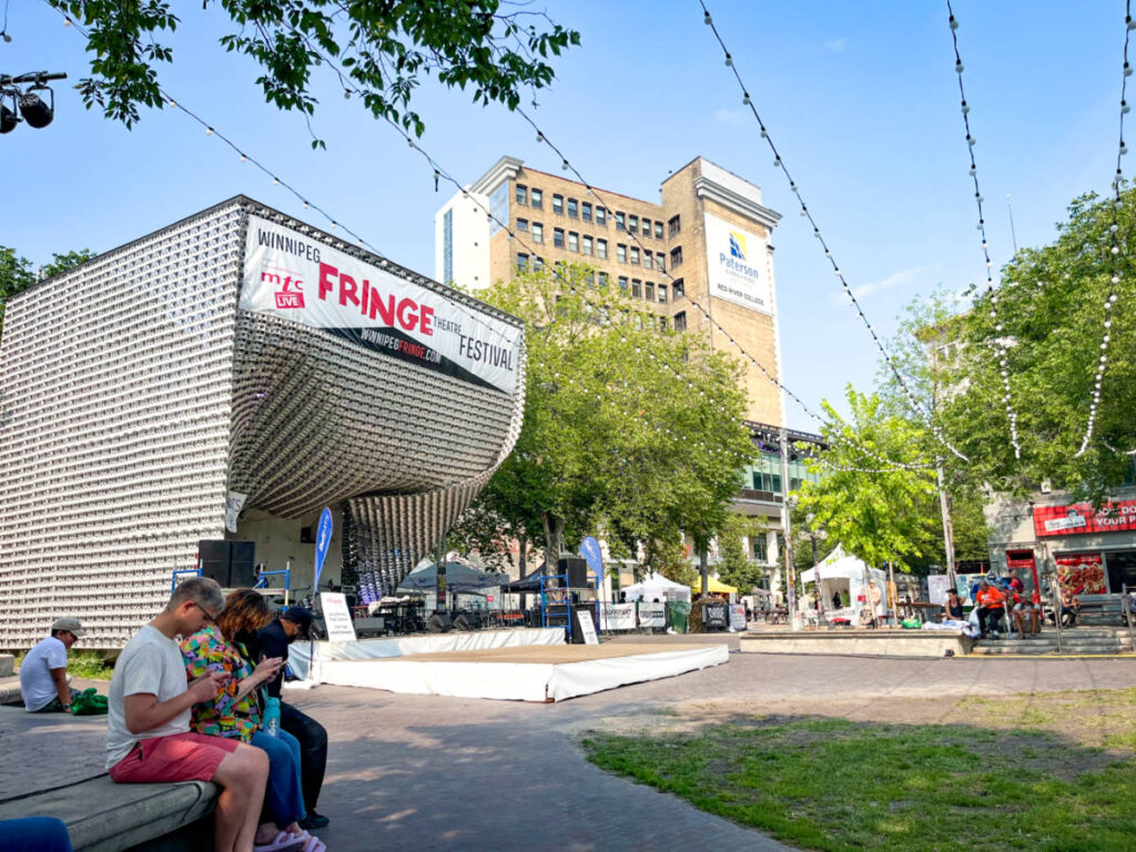 View of The Cube Stage at Winnipeg Fringe Festival