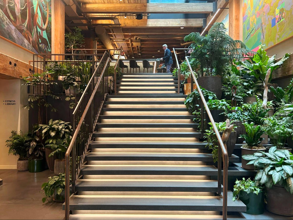 View at the stairs in Populus Seattle
