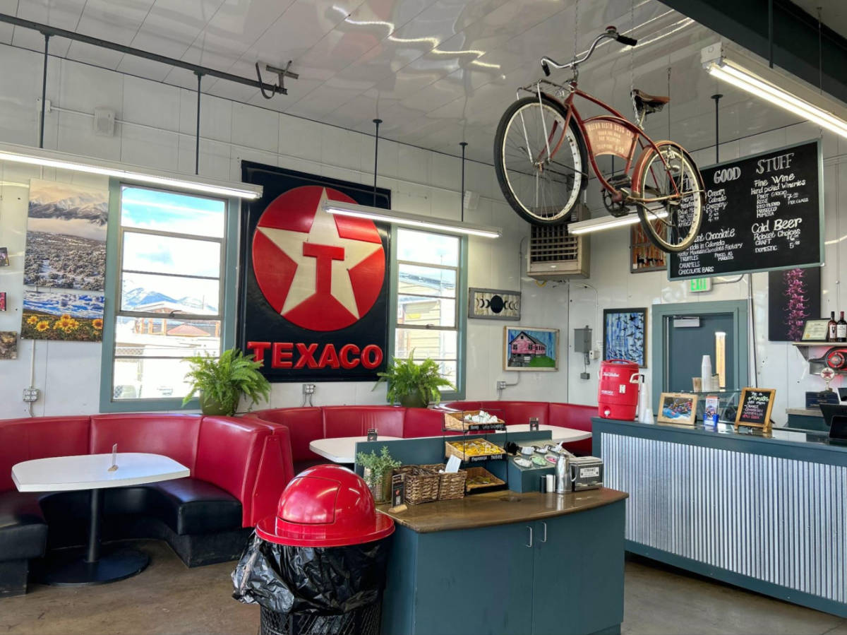 View of the retro and unique interior of Station 24 Cafe