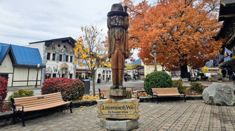 View of a statue in Leavenworth