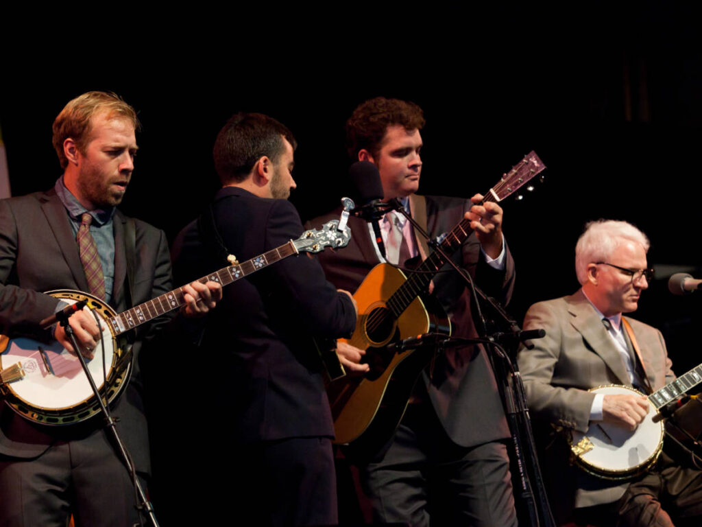 The Steep Canyon Rangers performing on stage