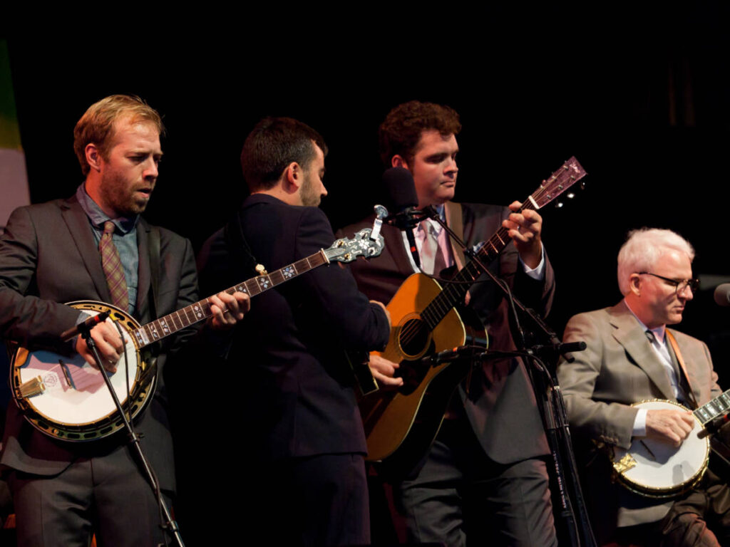The Steep Canyon Rangers performing on an event
