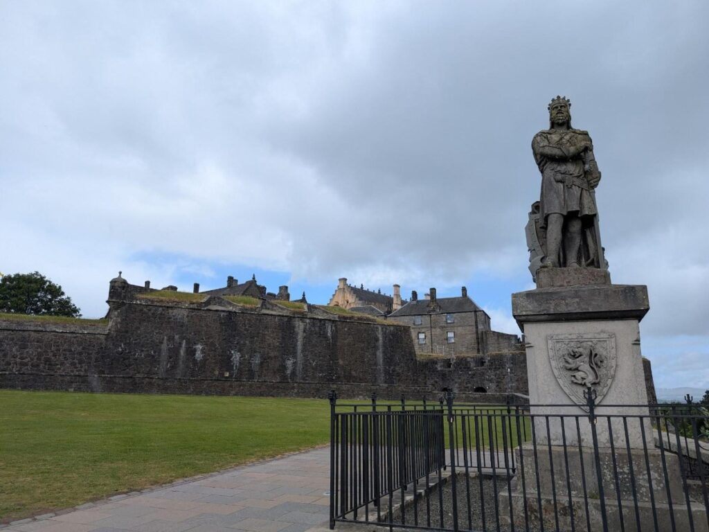 A statue outside Stirling Castle