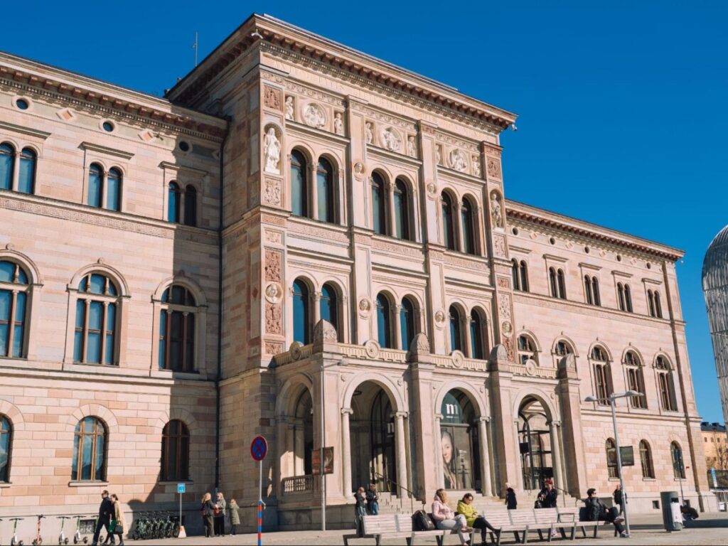 View of the entrance to Stockholm Nationalmuseum