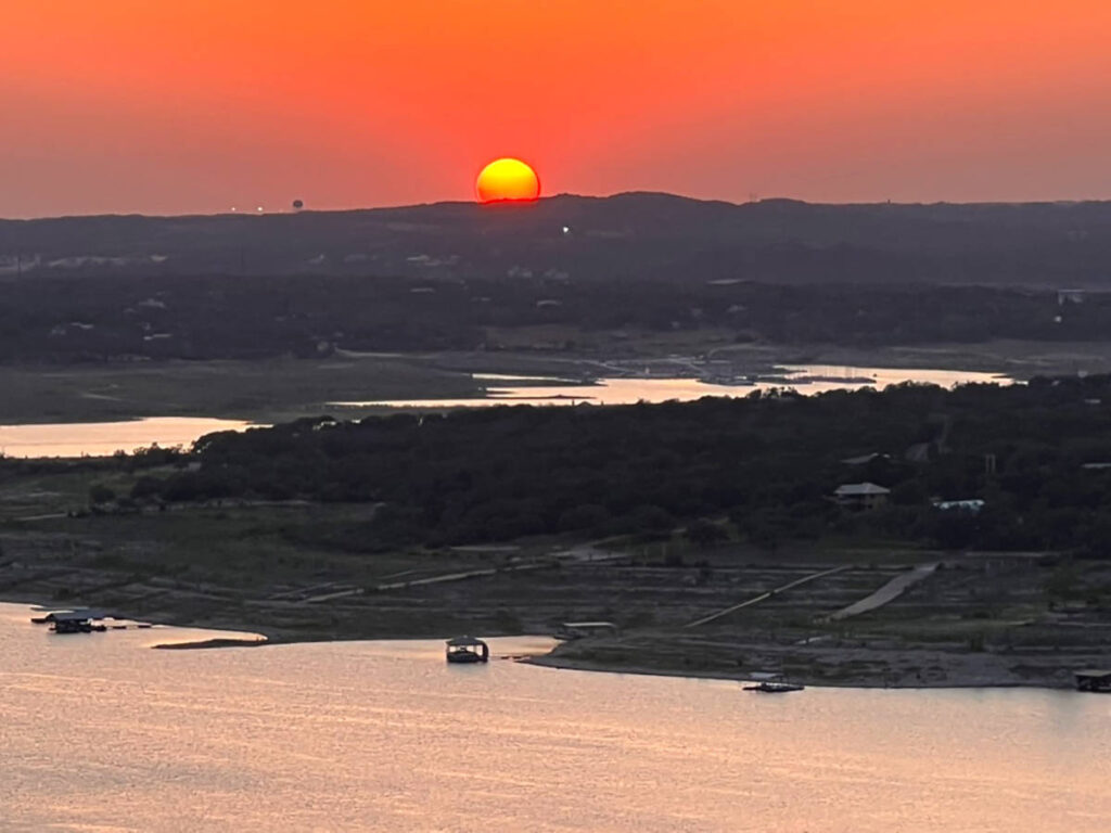 Scenic sunset views in Austin