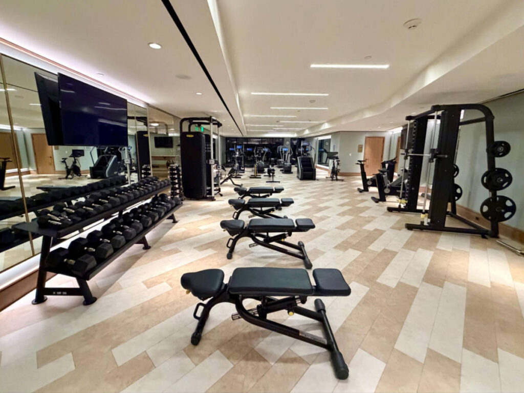Vie of the gym equipment in Sun Rose