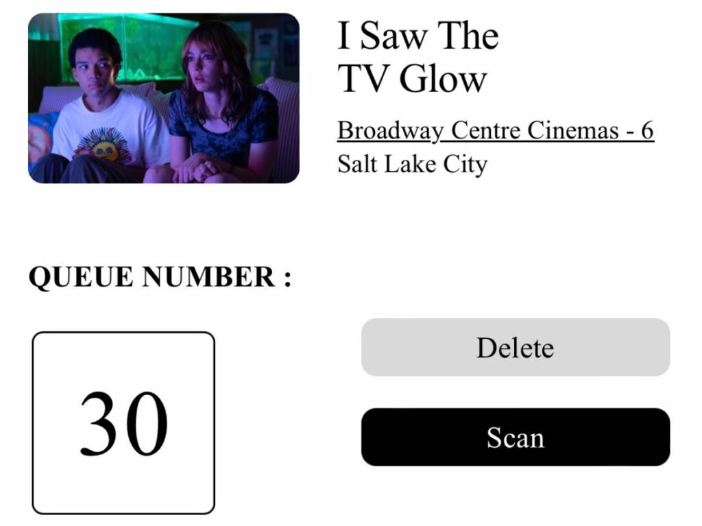 A screenshot of the queueing number on the Sundance app