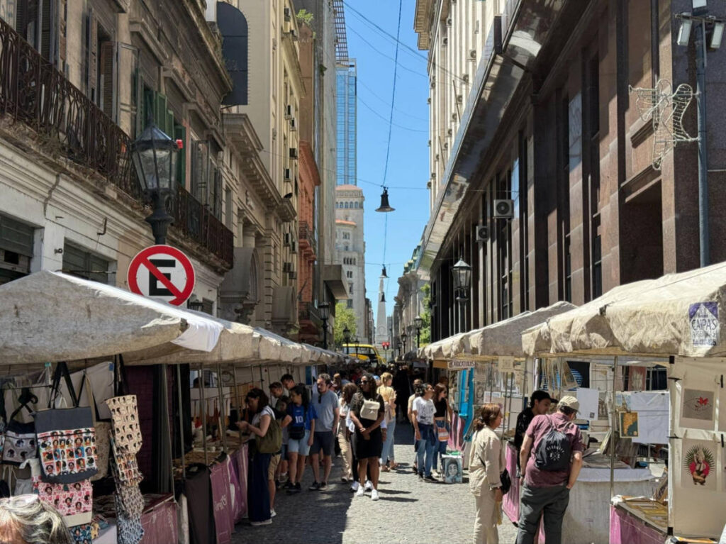 The vendors at the Sunday San Telmo Street Fair