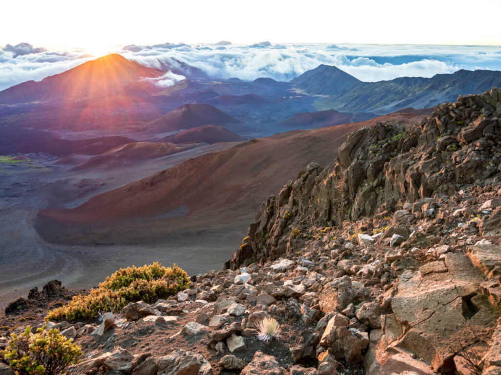 Stunning view of the sunrise over the Dormant Volcano