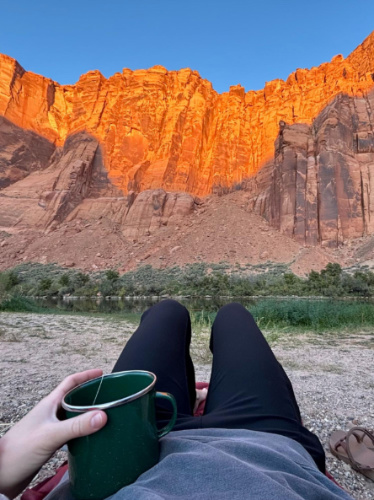 Scenic view while having a coffee in the morning