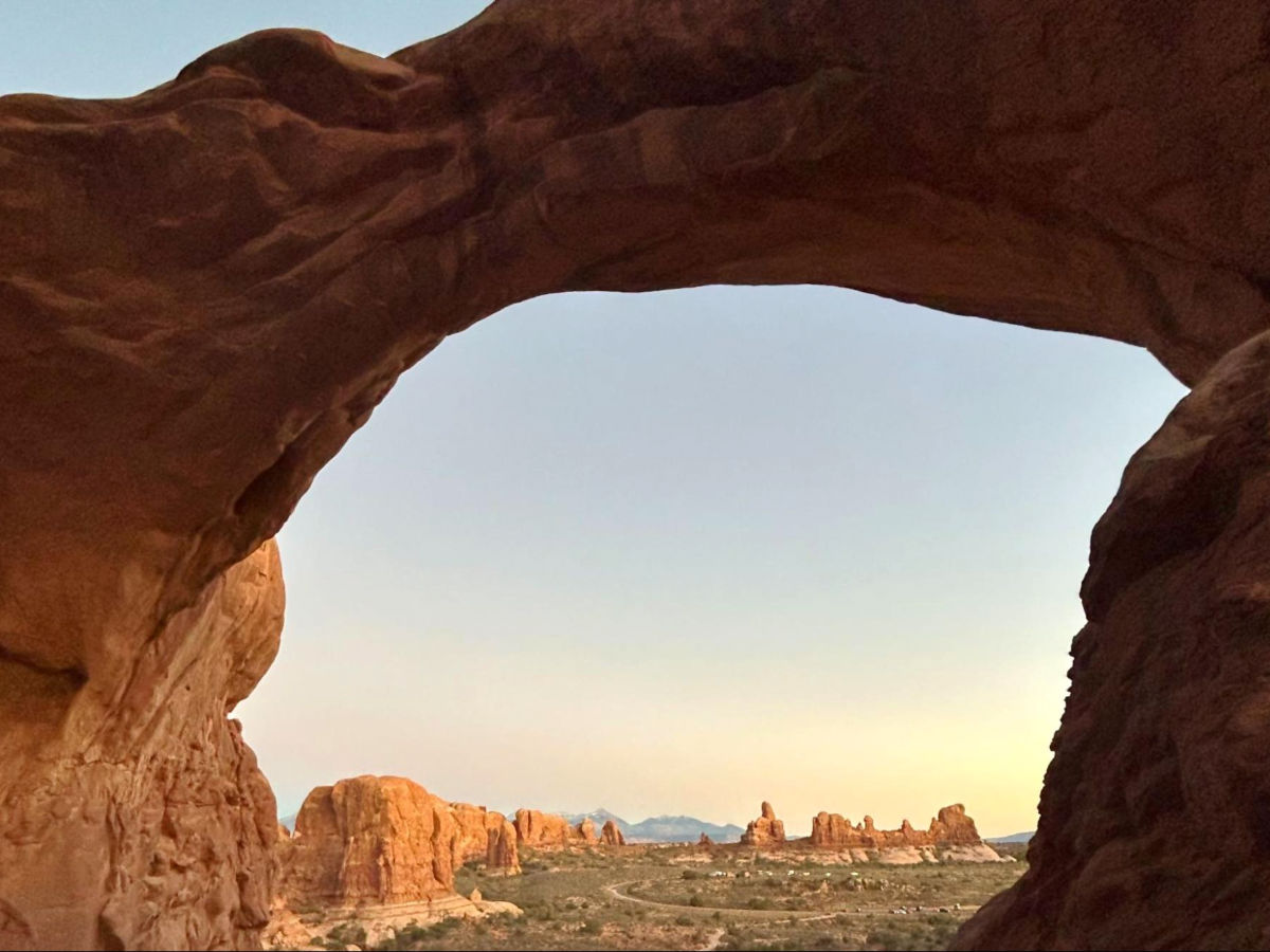 Sunset view at Arches