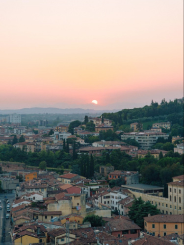 Overlooking view in Re Teodorico during sunset