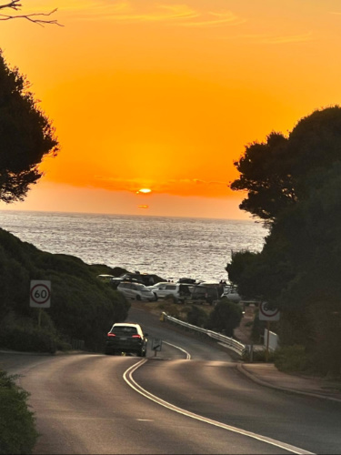 Scenic sunset view over the Yallingup Beach