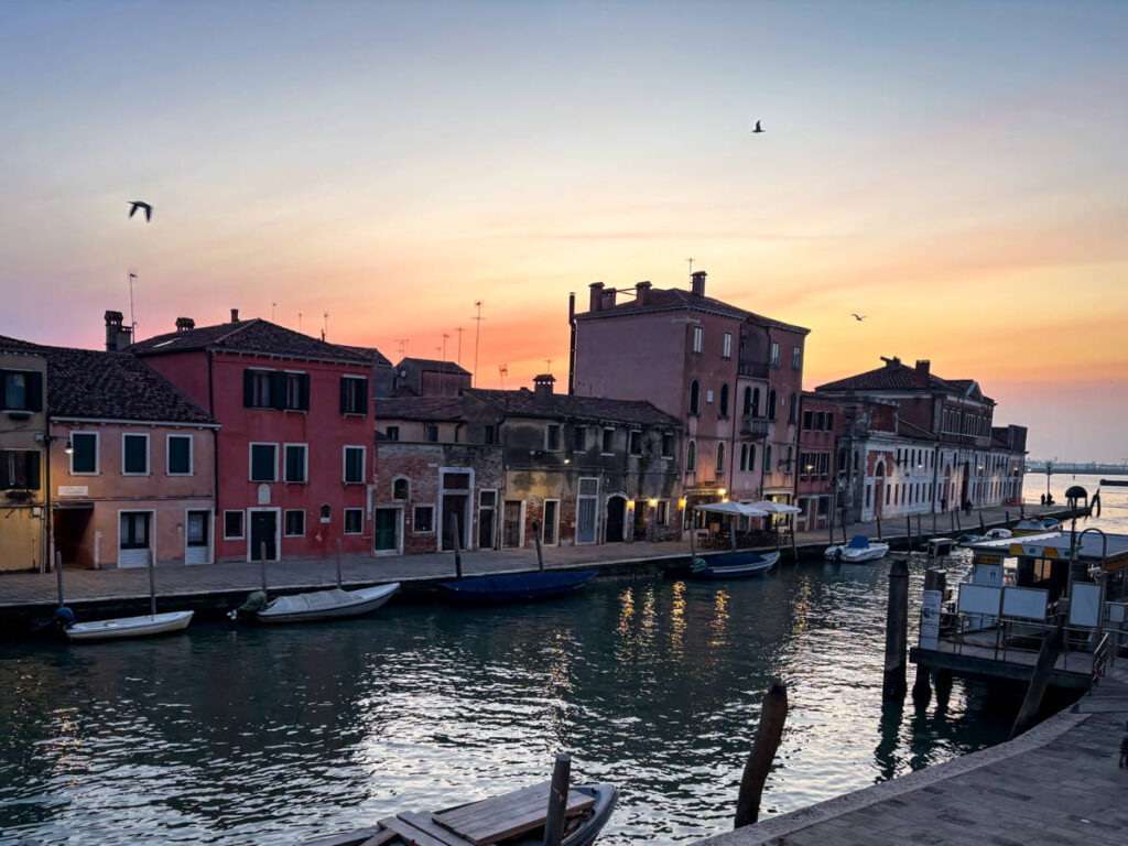 Scenic sunset views along Cannaregio