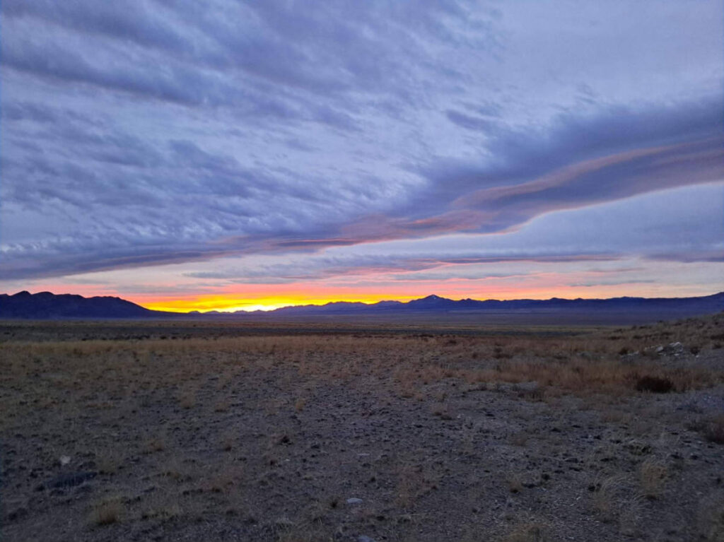 Scenic view of the sunset in Utah
