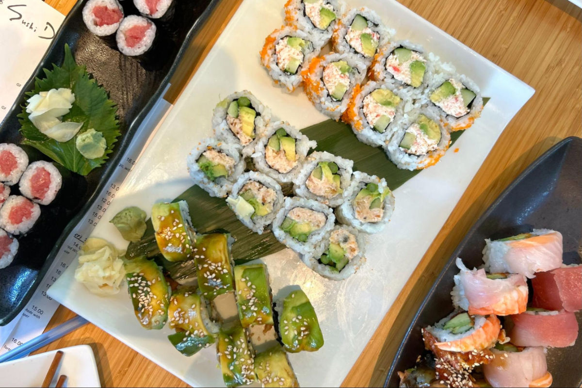Variety of sushi's served at Sushi Den Restaurant