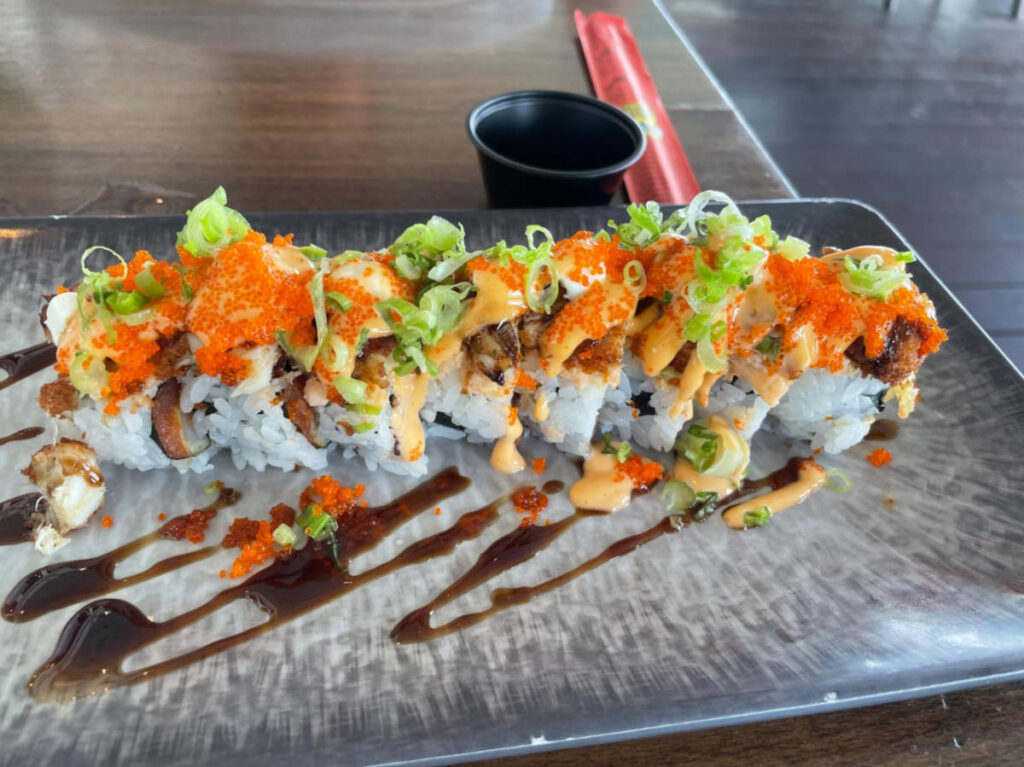 A plate with sushi from The Wicked Tuna