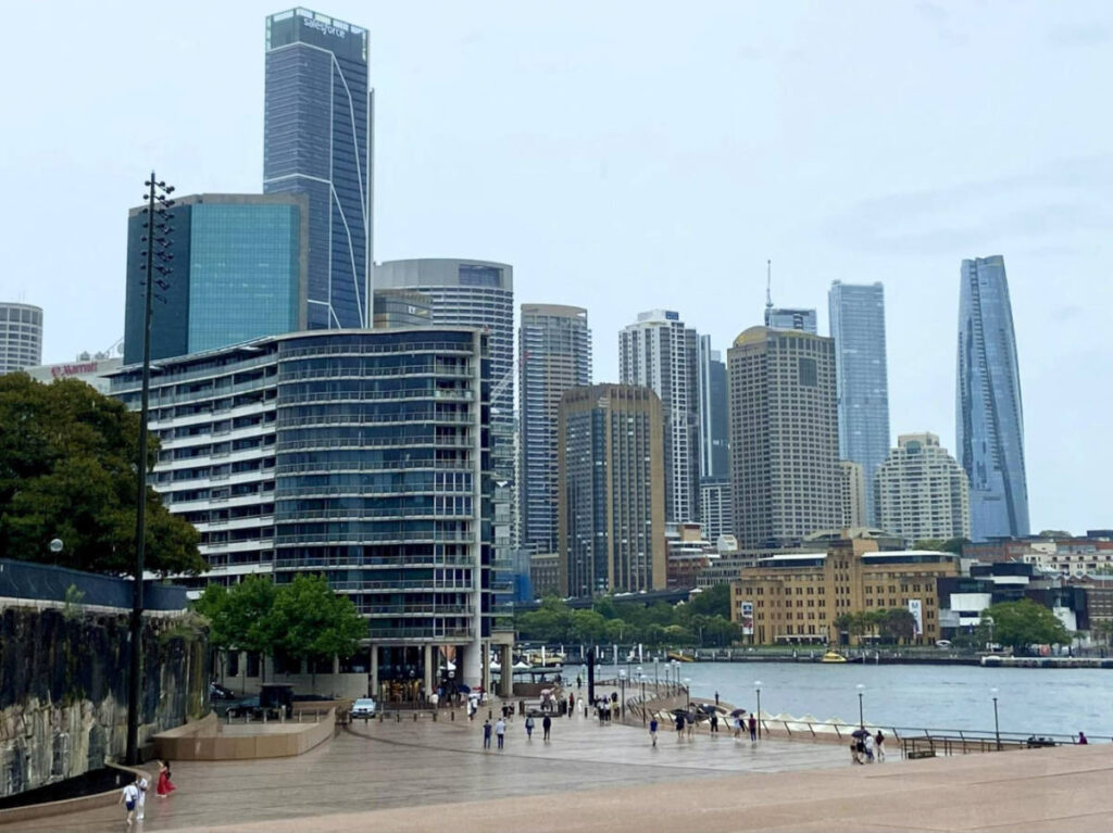 Panoramic view of the Sskyline and harbour of Sydney