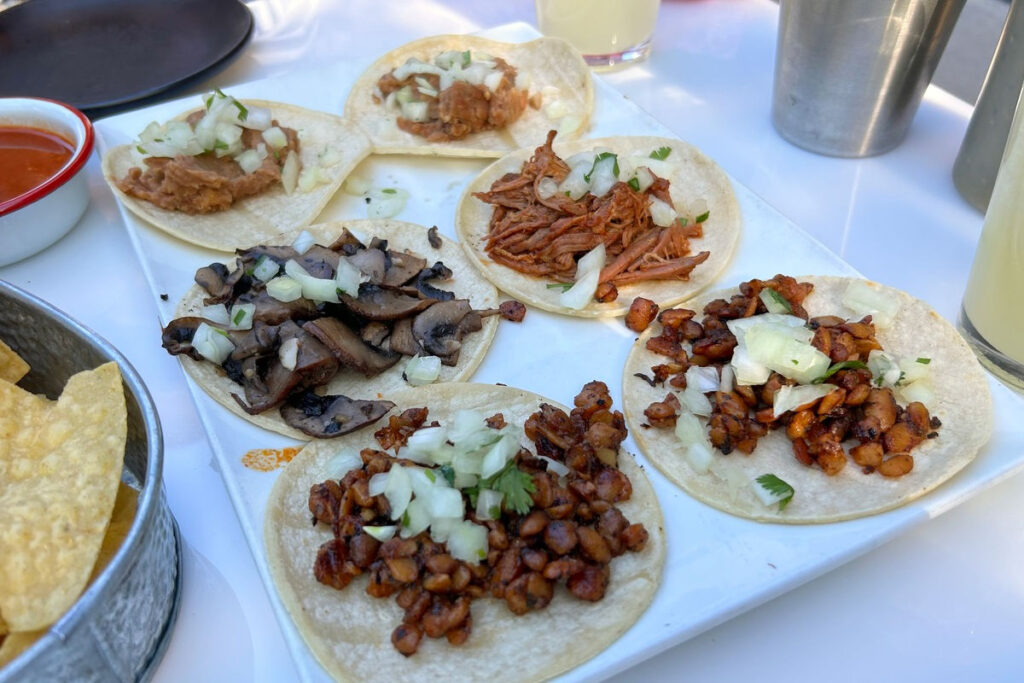 Variety of Tacos served at El Camino