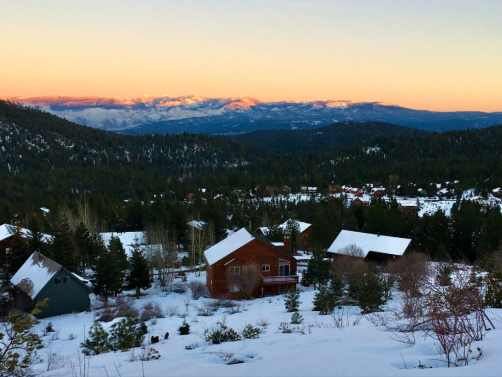 Mountain views from the cabin in Tahoe Donner