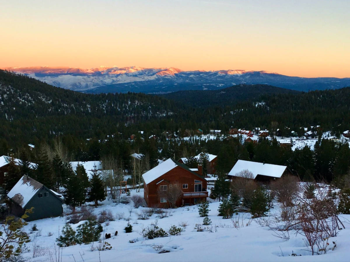 Mountain views from the cabin in Tahoe Donner