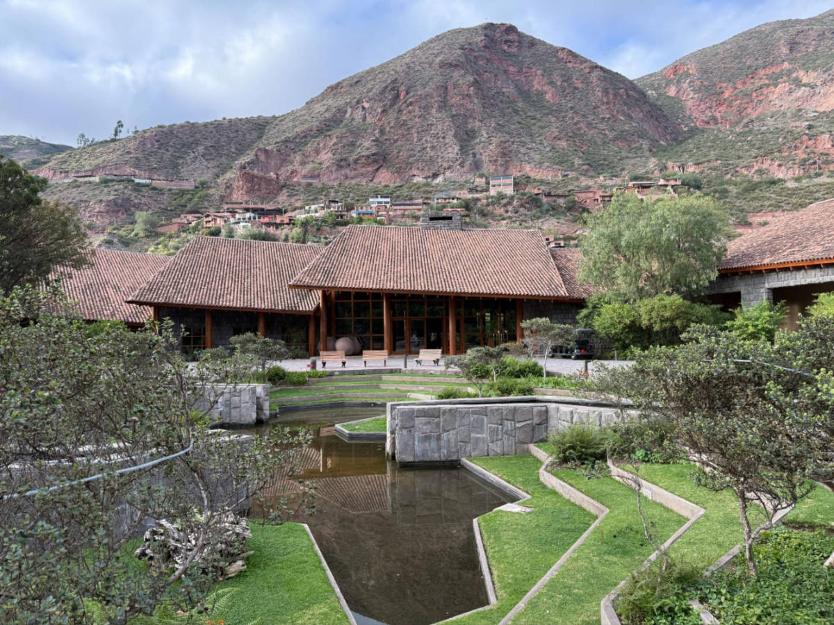 Scenic view of the landscape and lush greenery around the Tambo del Inka