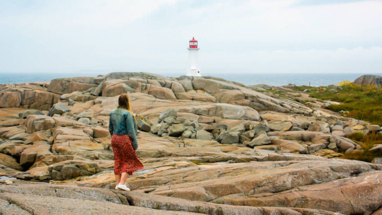The author Taylor Herperger at Peggy’s Cove