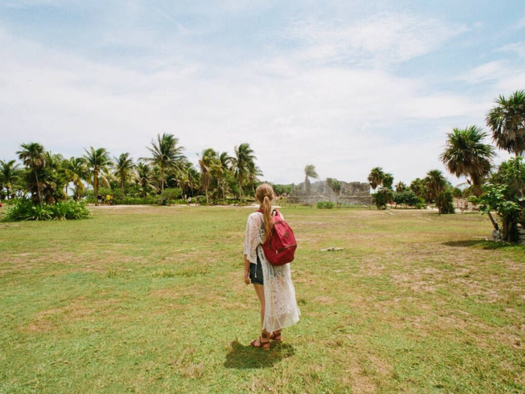 The author, Taylor Herperger at the Tulum Ruins