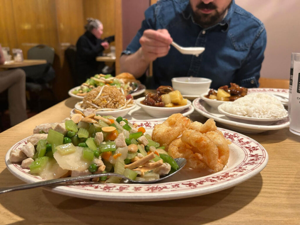 View of the meal servings at Thai Tung
