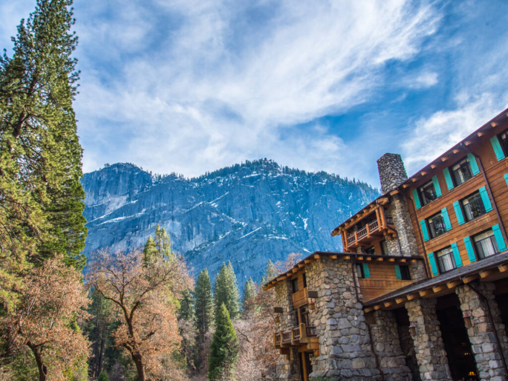 The Ahwahnee hotel building from the outside