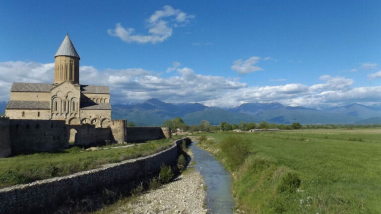 View outside The Alaverdi Monastery in Kakheti