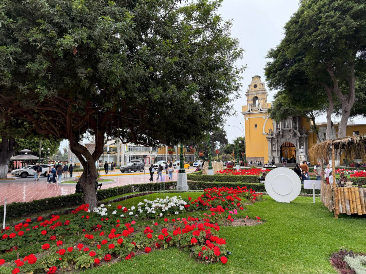 View of the colorful flowers and greeneries at The Barranco Municipal Park