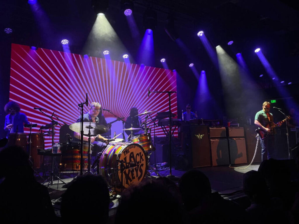 The Black Keys performing on stage