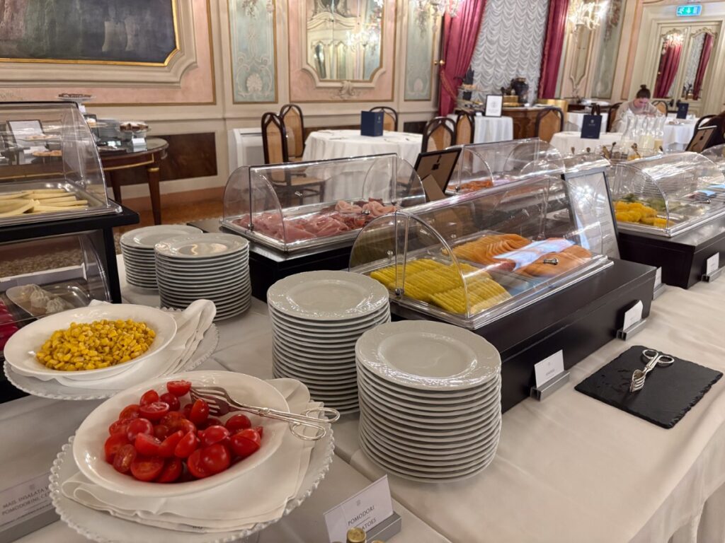 Fruits and vegetables at The Breakfast buffet at Baglioni Hotel Luna