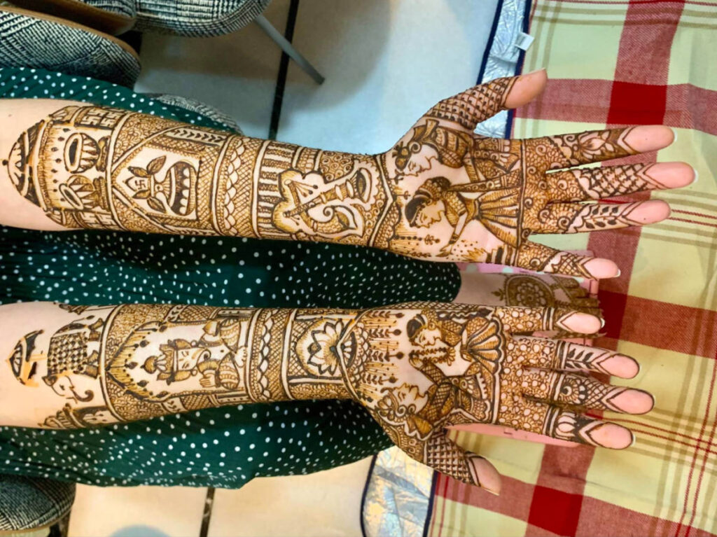 View of The Bride's henna for the Indian wedding