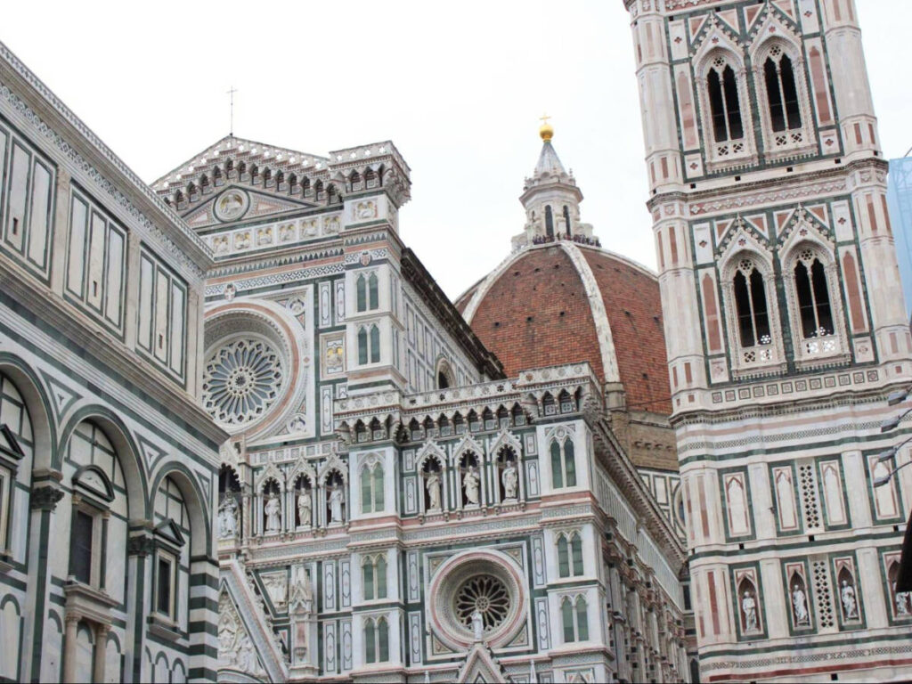 Exterior view of the Cathedral of Santa Maria del Fiore in Florence, Italy