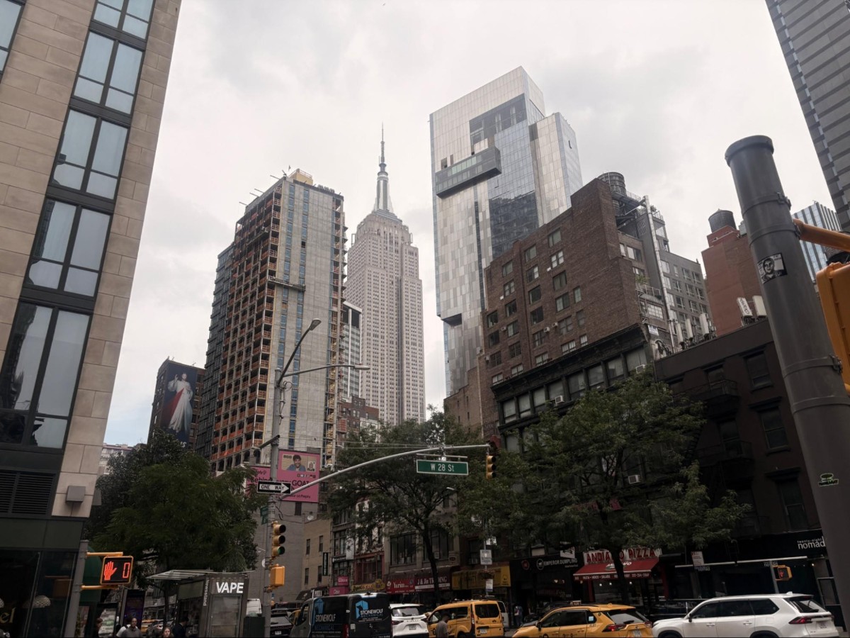 View of The Empire State Building from West 28th Street