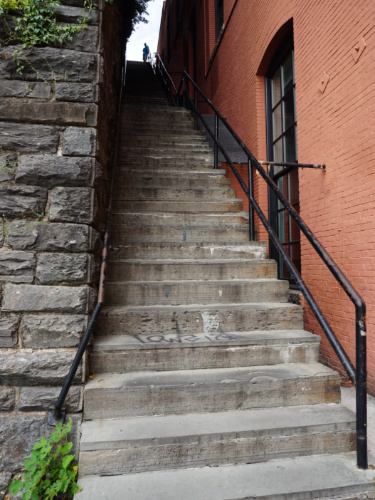View of the Exorcist Steps from the bottom in Georgetown