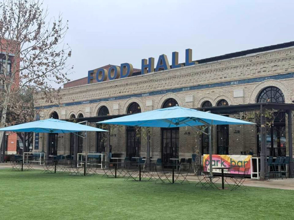 View outside The Food Hall at the Pearl