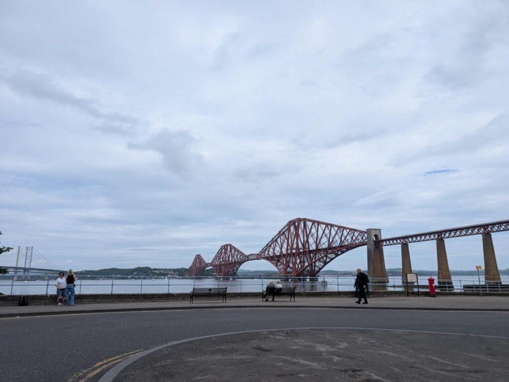View of The Forth Road Bridge on a cloudy day