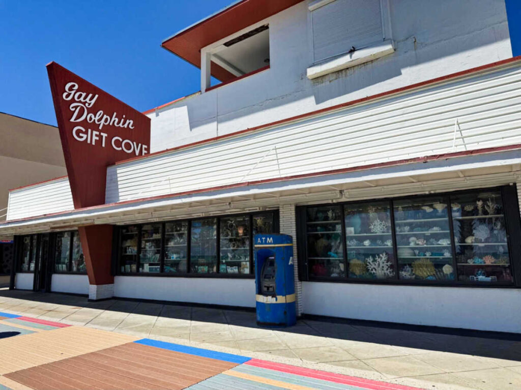 Exterior view of the gift shop at The Gay Dolphin